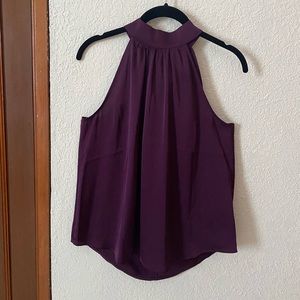 Express Purple Satin Sleeveless Top Size S NWOT